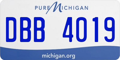 MI license plate DBB4019