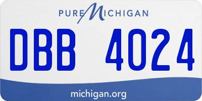 MI license plate DBB4024