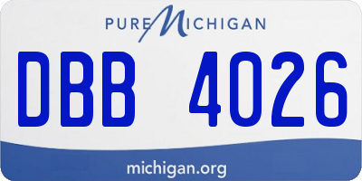 MI license plate DBB4026