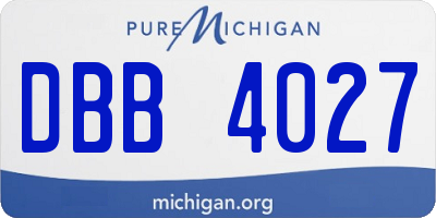 MI license plate DBB4027