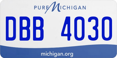 MI license plate DBB4030