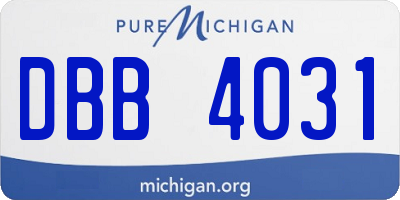 MI license plate DBB4031