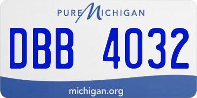 MI license plate DBB4032