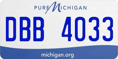 MI license plate DBB4033