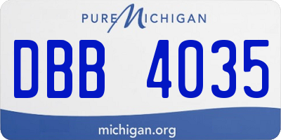 MI license plate DBB4035
