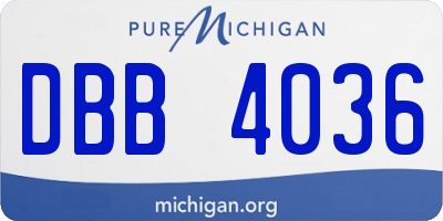 MI license plate DBB4036