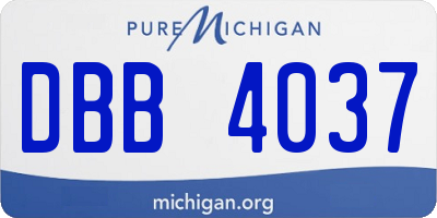 MI license plate DBB4037
