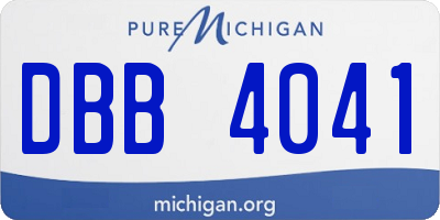 MI license plate DBB4041