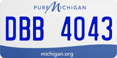 MI license plate DBB4043