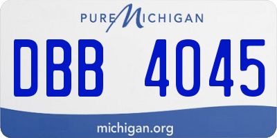 MI license plate DBB4045