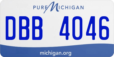 MI license plate DBB4046
