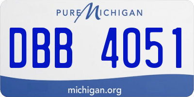 MI license plate DBB4051