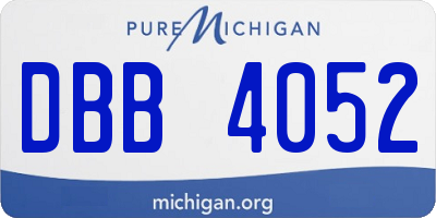 MI license plate DBB4052