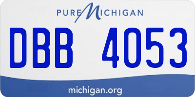 MI license plate DBB4053