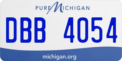 MI license plate DBB4054