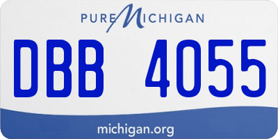 MI license plate DBB4055