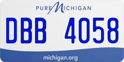 MI license plate DBB4058