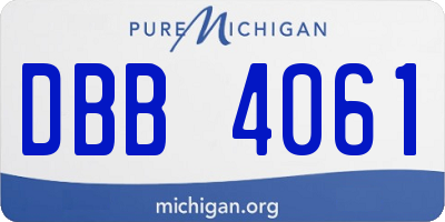 MI license plate DBB4061