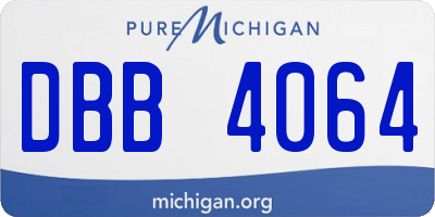 MI license plate DBB4064
