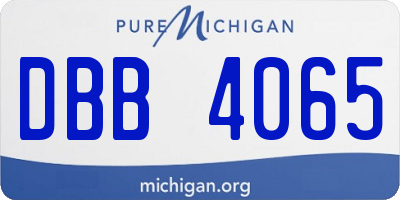 MI license plate DBB4065