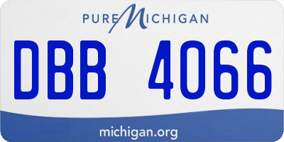 MI license plate DBB4066