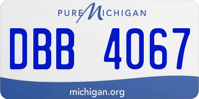 MI license plate DBB4067