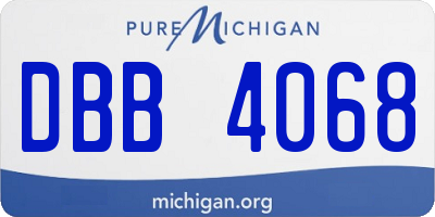MI license plate DBB4068