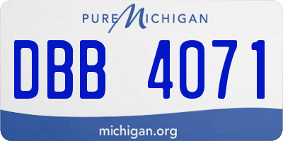 MI license plate DBB4071