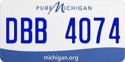 MI license plate DBB4074