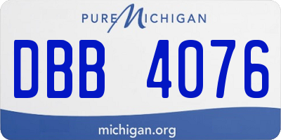 MI license plate DBB4076