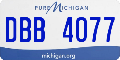 MI license plate DBB4077