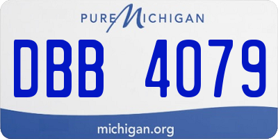 MI license plate DBB4079