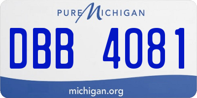 MI license plate DBB4081