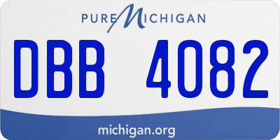 MI license plate DBB4082