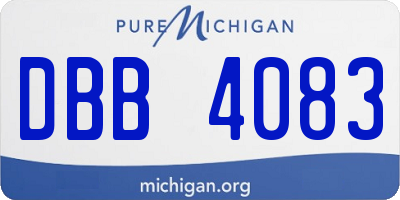 MI license plate DBB4083