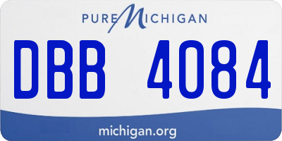 MI license plate DBB4084
