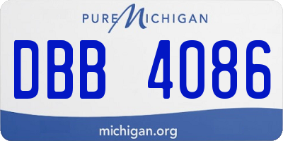 MI license plate DBB4086