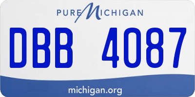 MI license plate DBB4087