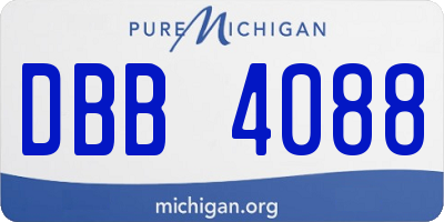 MI license plate DBB4088