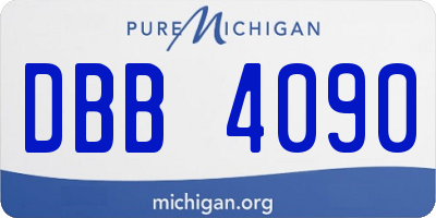 MI license plate DBB4090