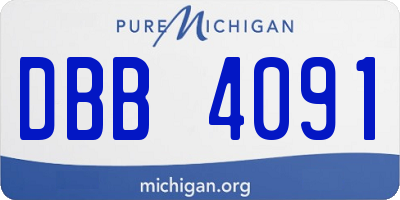 MI license plate DBB4091