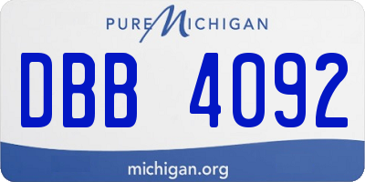 MI license plate DBB4092