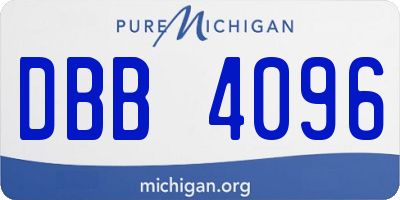 MI license plate DBB4096