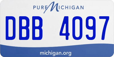 MI license plate DBB4097