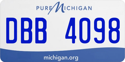 MI license plate DBB4098