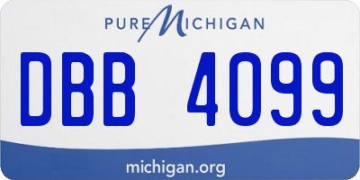 MI license plate DBB4099
