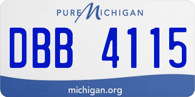 MI license plate DBB4115