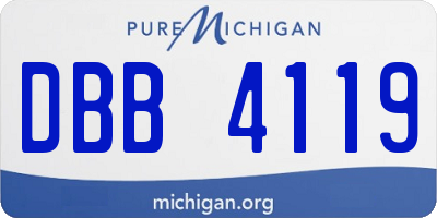 MI license plate DBB4119