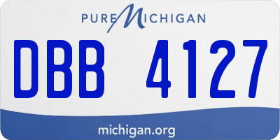 MI license plate DBB4127