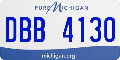 MI license plate DBB4130
